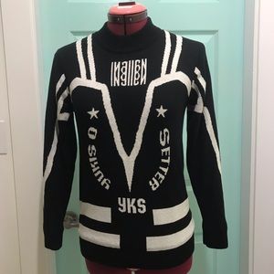 Black and white sweater